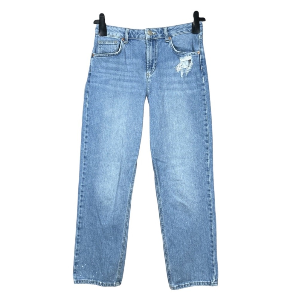 BDG URBAN OUTFITTERS Blue DESTROYED STRETCH DENIM Straight Leg SKINNY JEANS 29